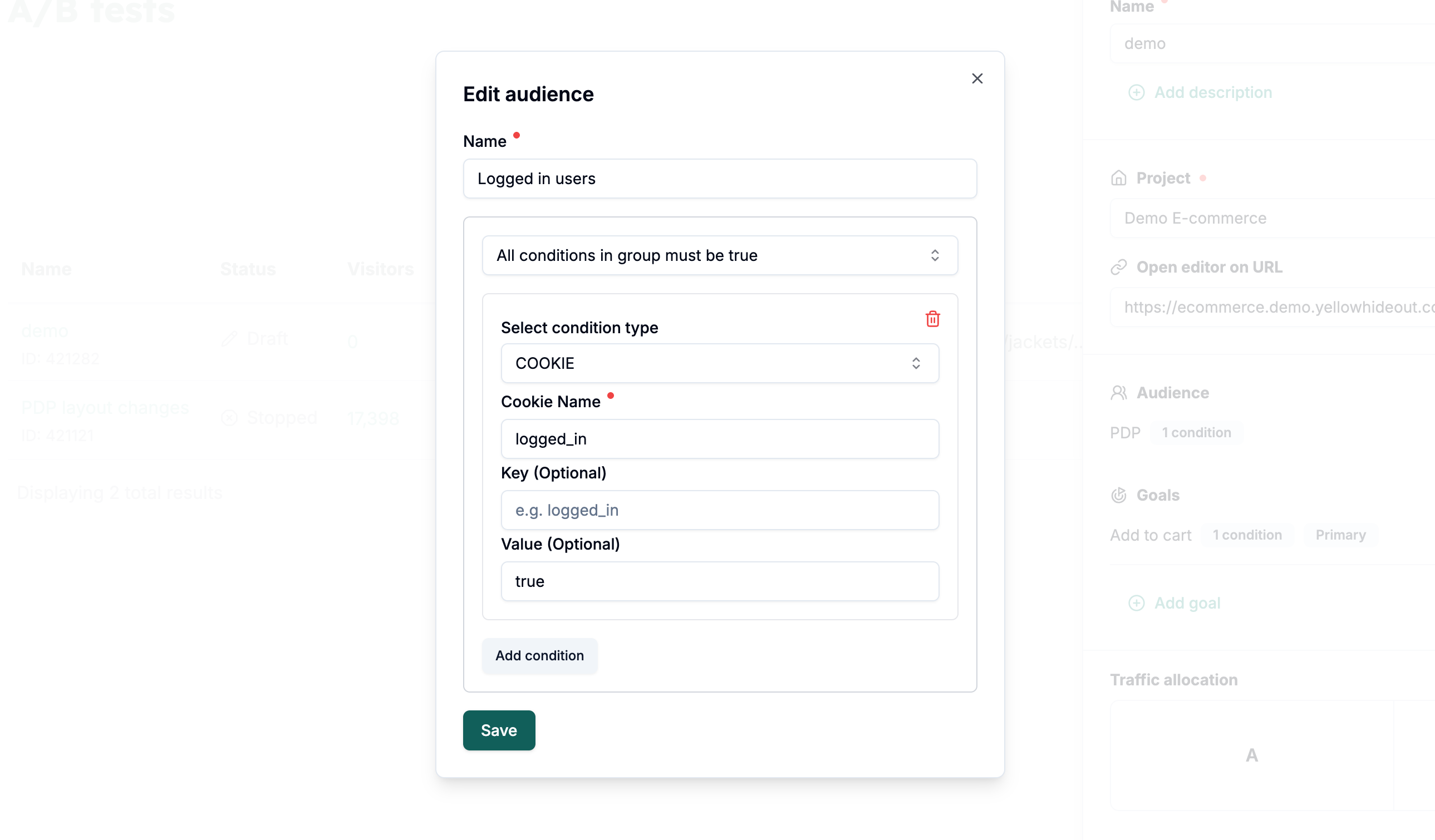 Simple cookie condition!