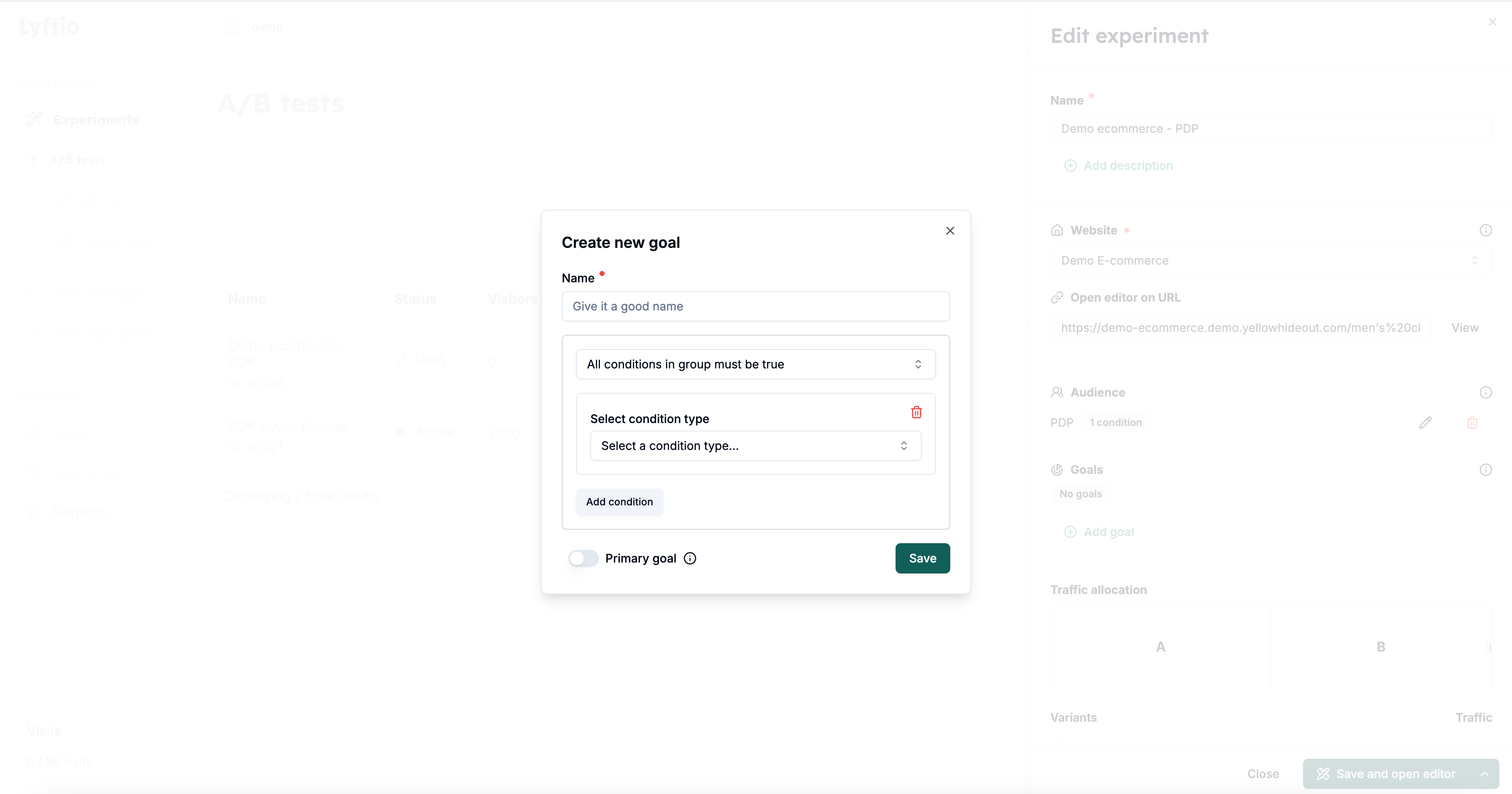 Create Goal step 2