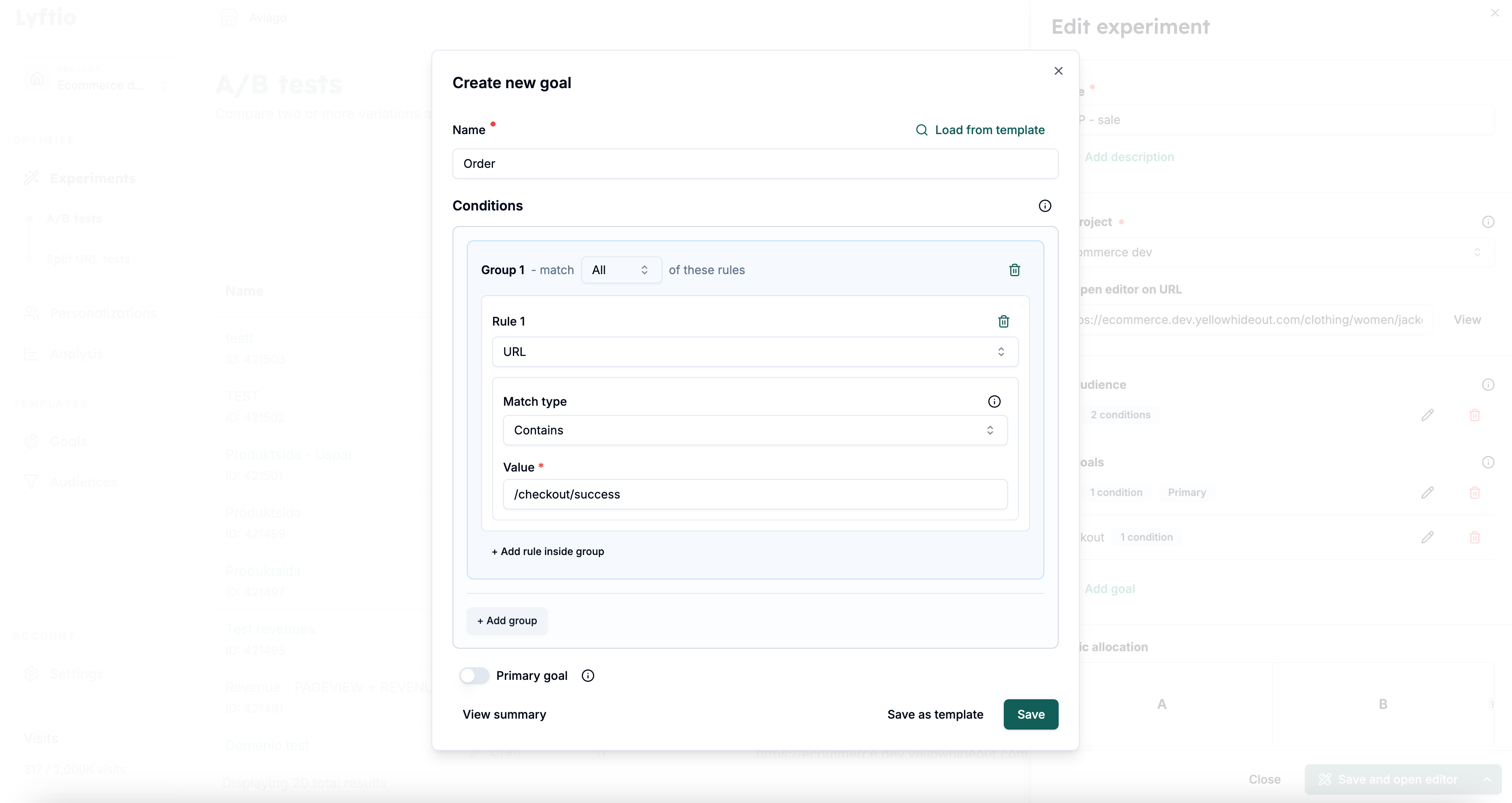 Create Goal step 3