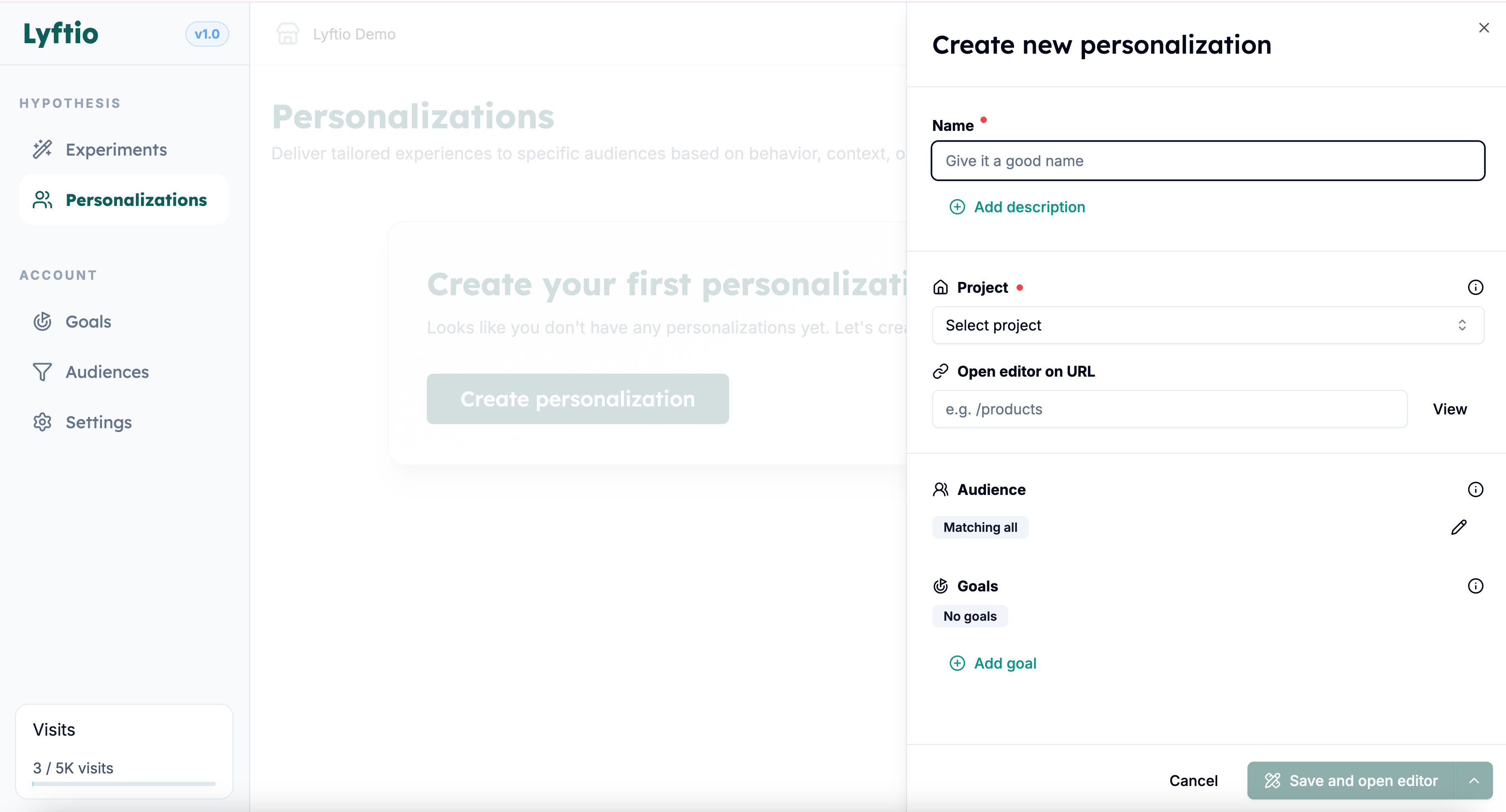 Create Personalization example Create Personalization example