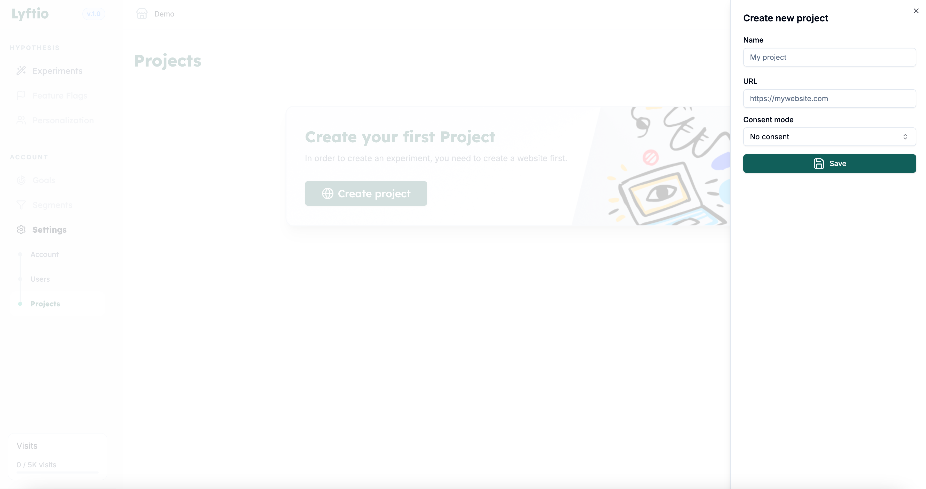 Create a project step 2!