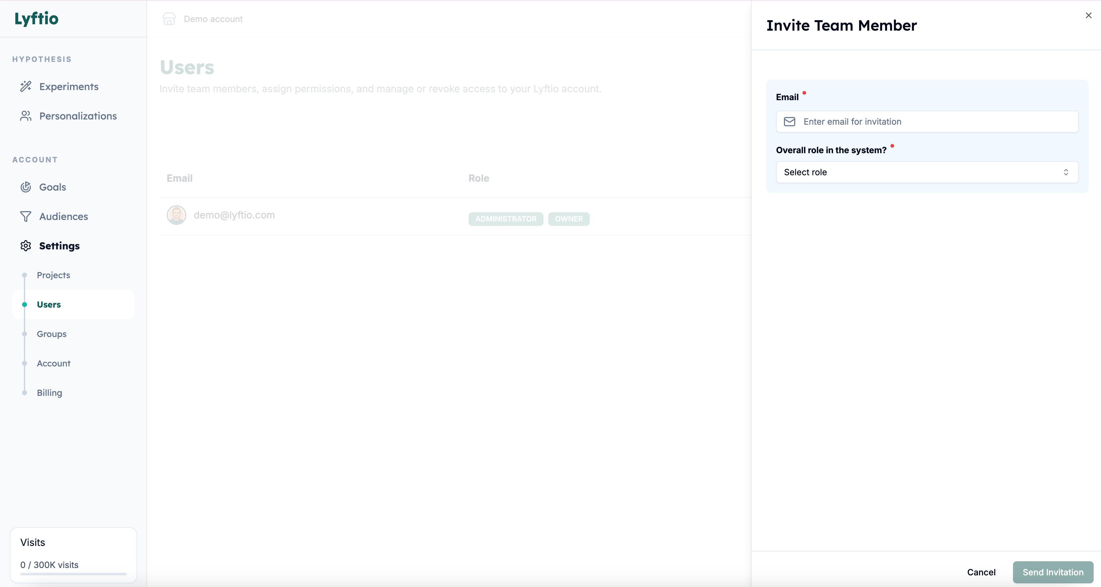 Invite user step 2